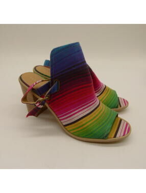 New Colorful Very Volatile Farah sandals block heel adorb 10 rainbow